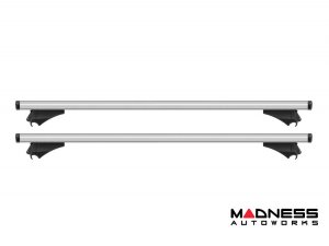 Alfa Romeo Stelvio Roof Rack Cross Bars - for models w/ factory roof rails - Silver (2018 - 2025)